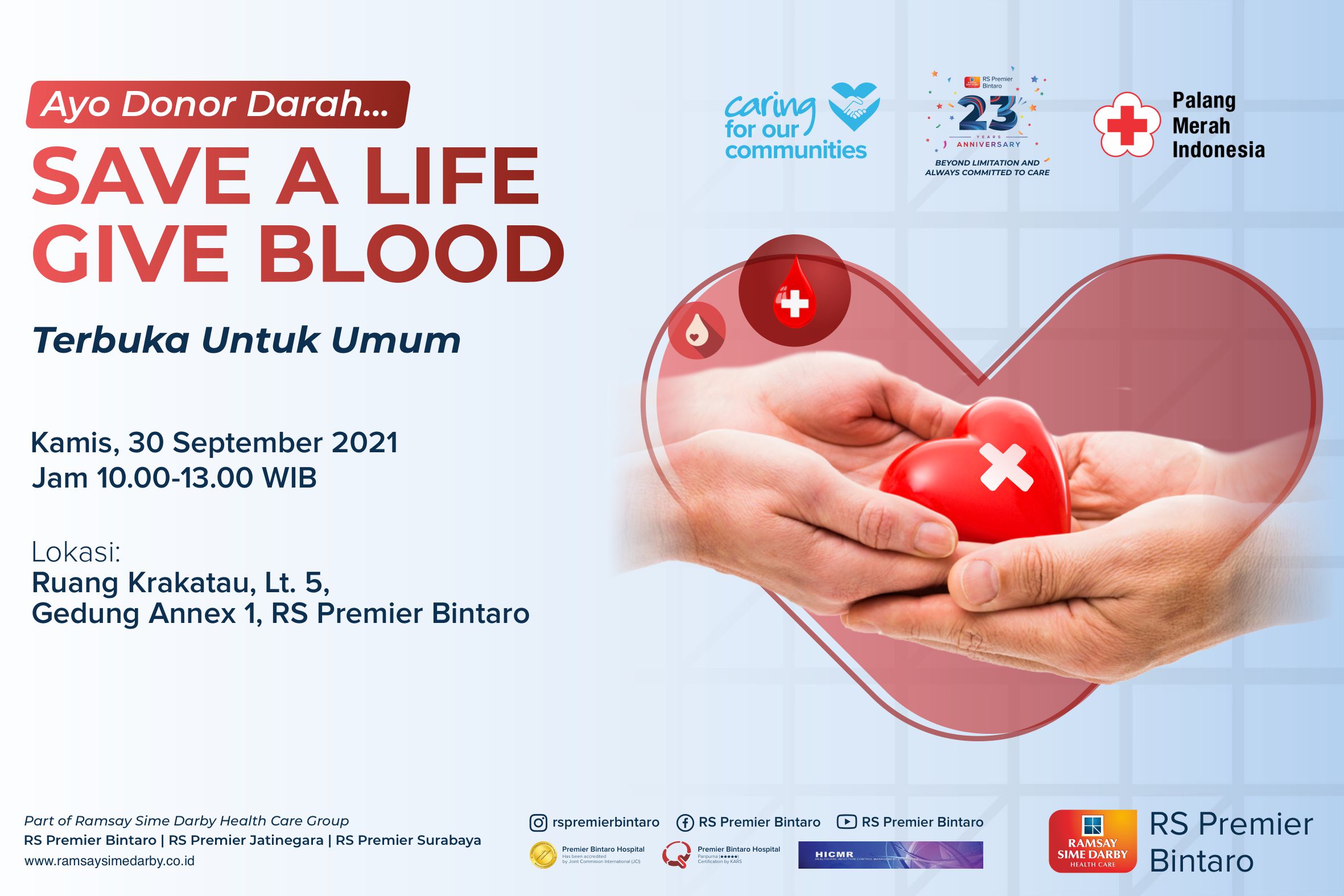 Donor Darah Premier Bintaro Hospital
