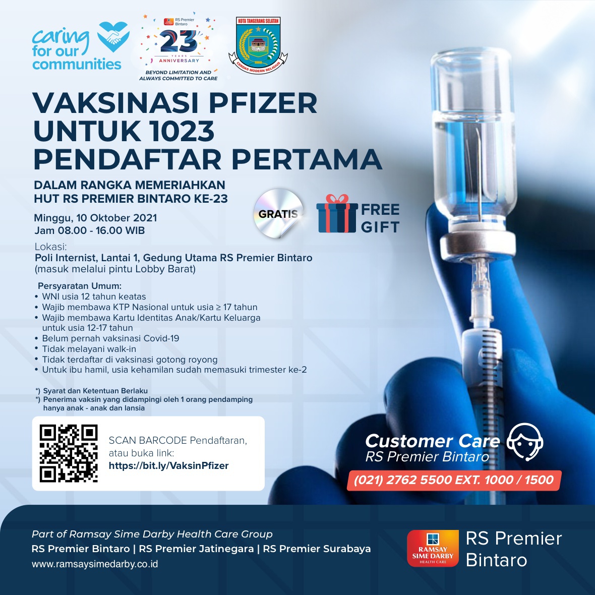 Vaksin Pfizer Untuk 1023 Premier Bintaro Hospital